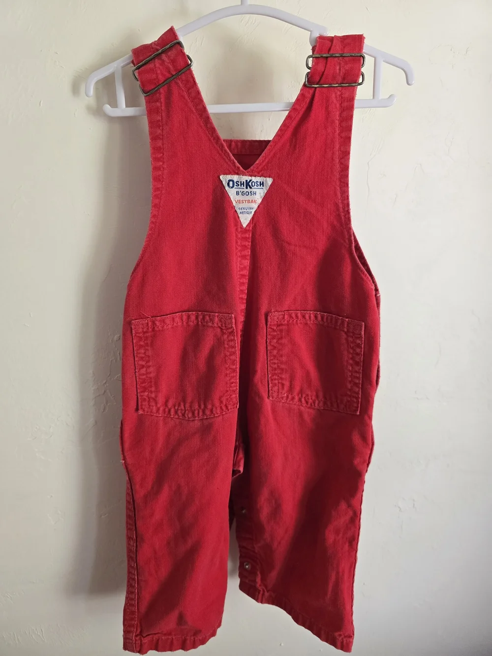 OshKosh B'gosh Red Corduroy Toddler Overalls with Front Pocket
